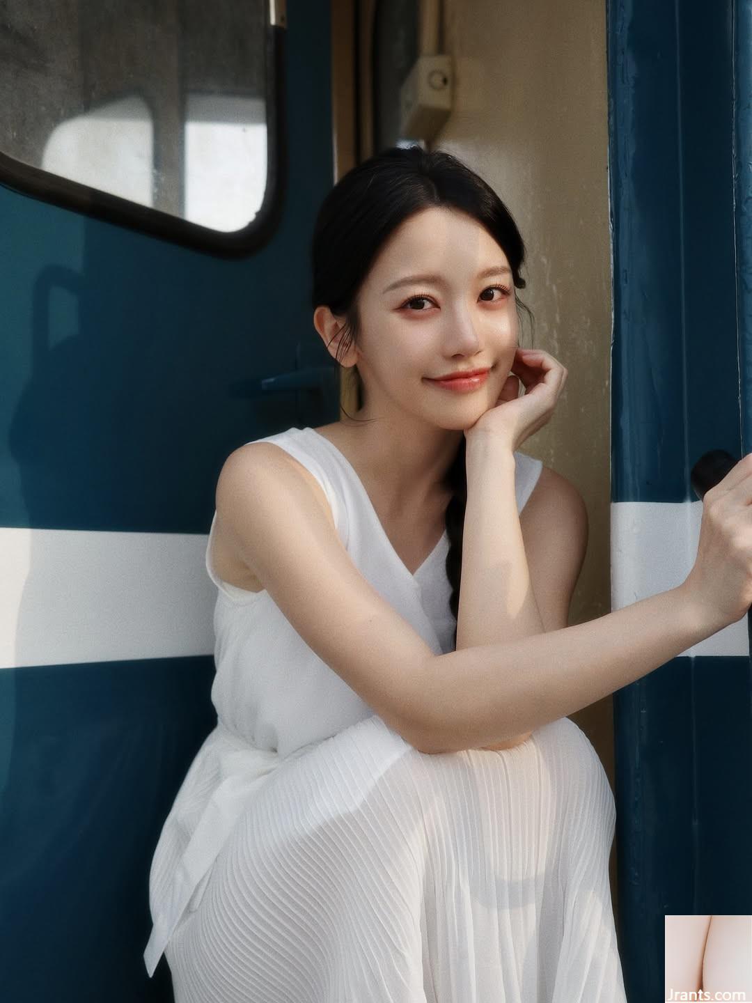 Cô gái xinh đẹp với đôi mắt to “Cai Ruixue” có rãnh sâu trên ngực và bộ ngực to đến mức sắp tràn ra ngoài (10P) - Ảnh 8