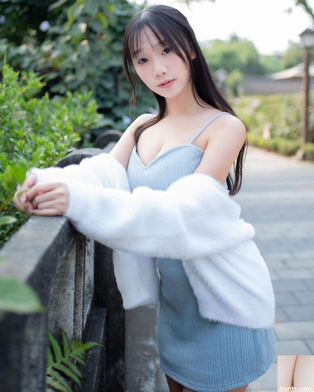 Cô gái vú ngọt ngào “Cai Caier” Hình tròn và đầy đặn với vòng eo gợi cảm (10p)