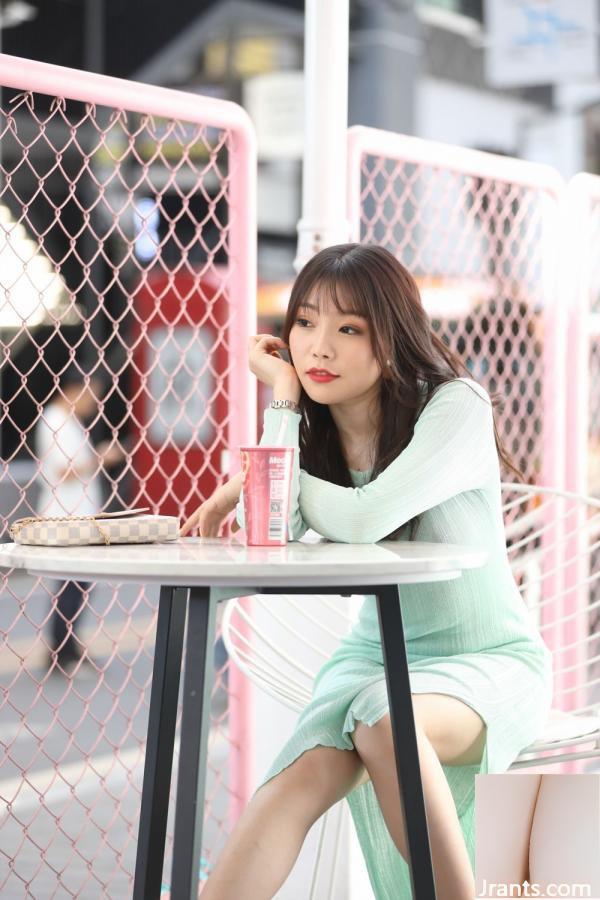 Vẻ đẹp đô thị Zhizhi Sexy Light Green Hip Váy (100p)