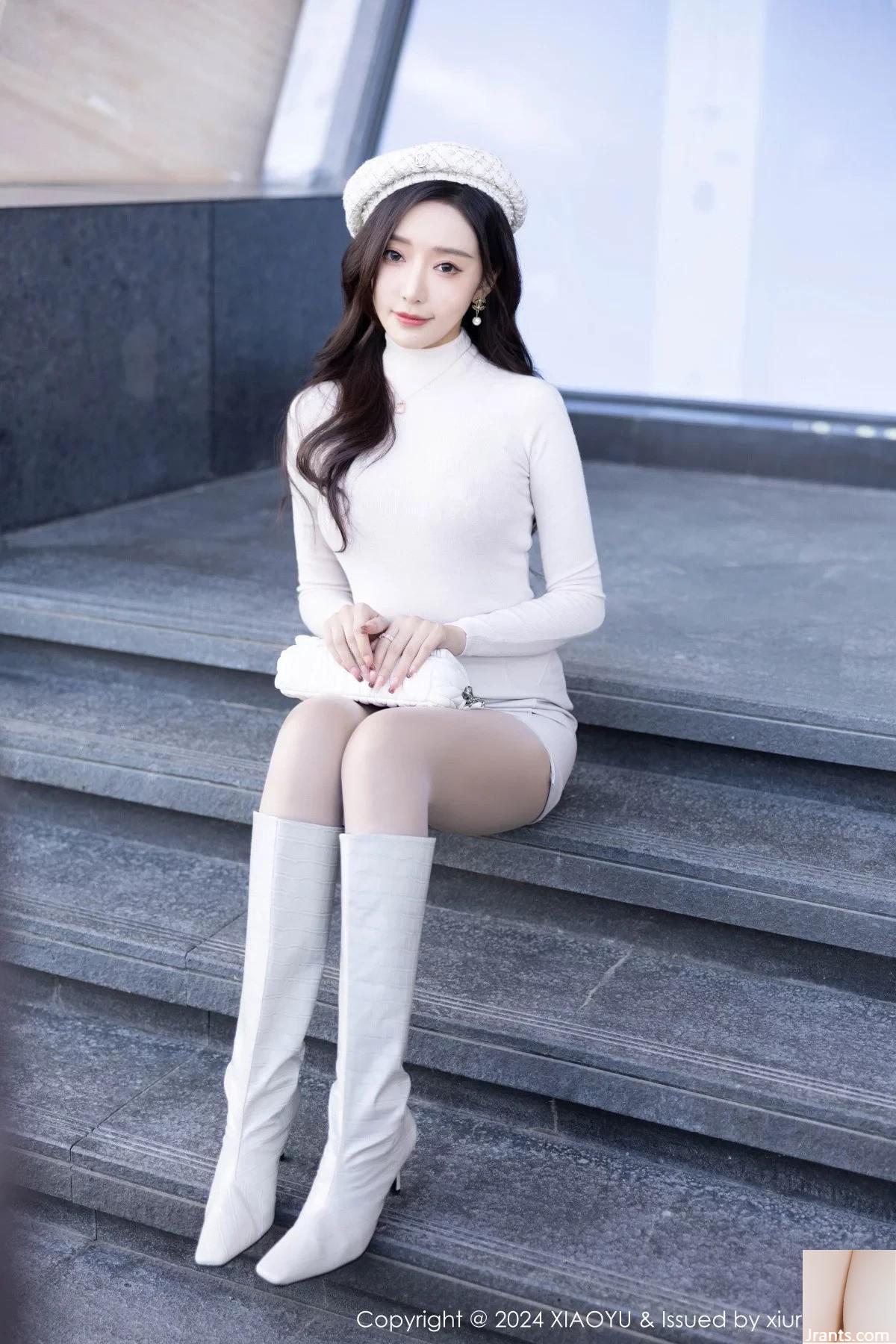 XiaoYu) Vol.1194 Nữ thần Wang Shengyao yanni váy trắng gợi cảm để lộ nội y màu hồng với ảnh da thịt siêu mỏng quyến rũ (78P) - Ảnh 10