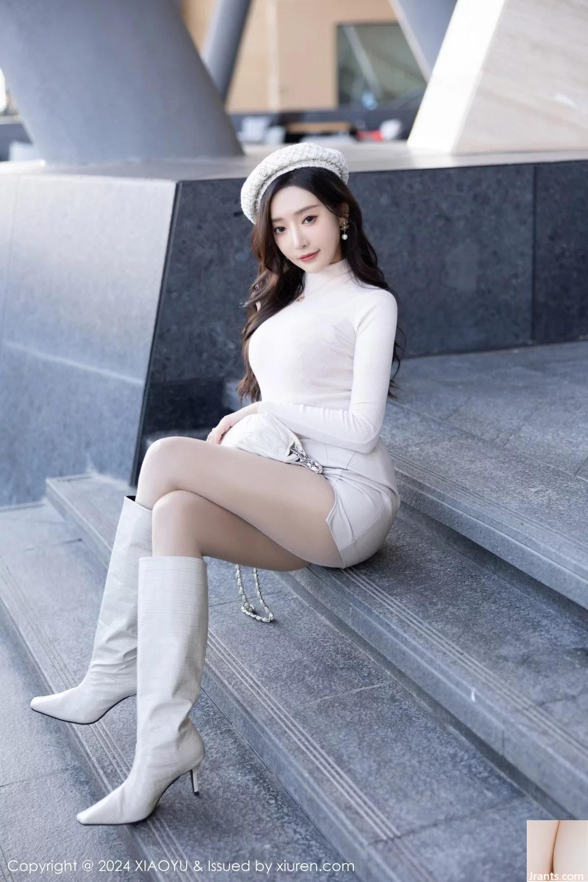 XiaoYu) Vol.1194 Nữ thần Wang Shengyao yanni váy trắng gợi cảm để lộ nội y màu hồng với ảnh da thịt siêu mỏng quyến rũ (78P) - Ảnh 12