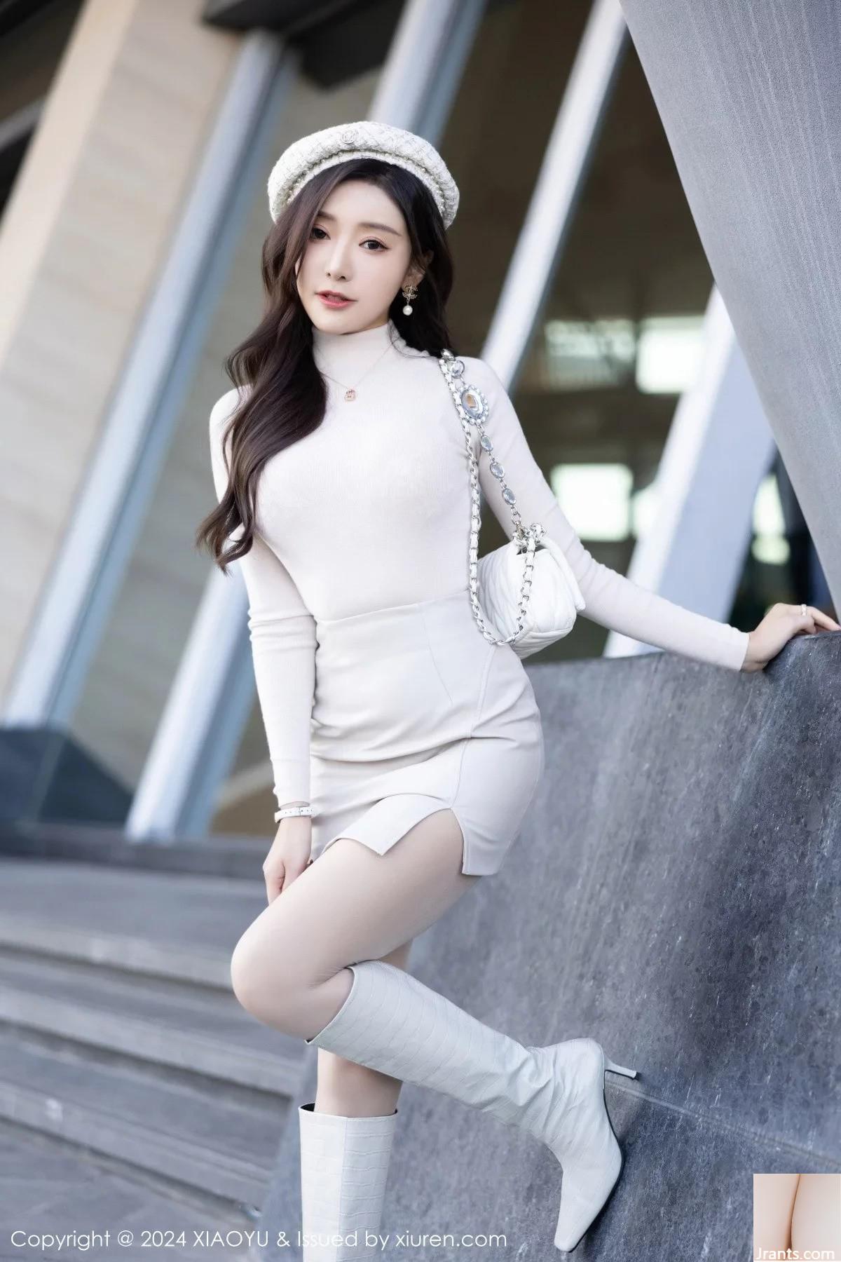 XiaoYu) Vol.1194 Nữ thần Wang Shengyao yanni váy trắng gợi cảm để lộ nội y màu hồng với ảnh da thịt siêu mỏng quyến rũ (78P) - Ảnh 7