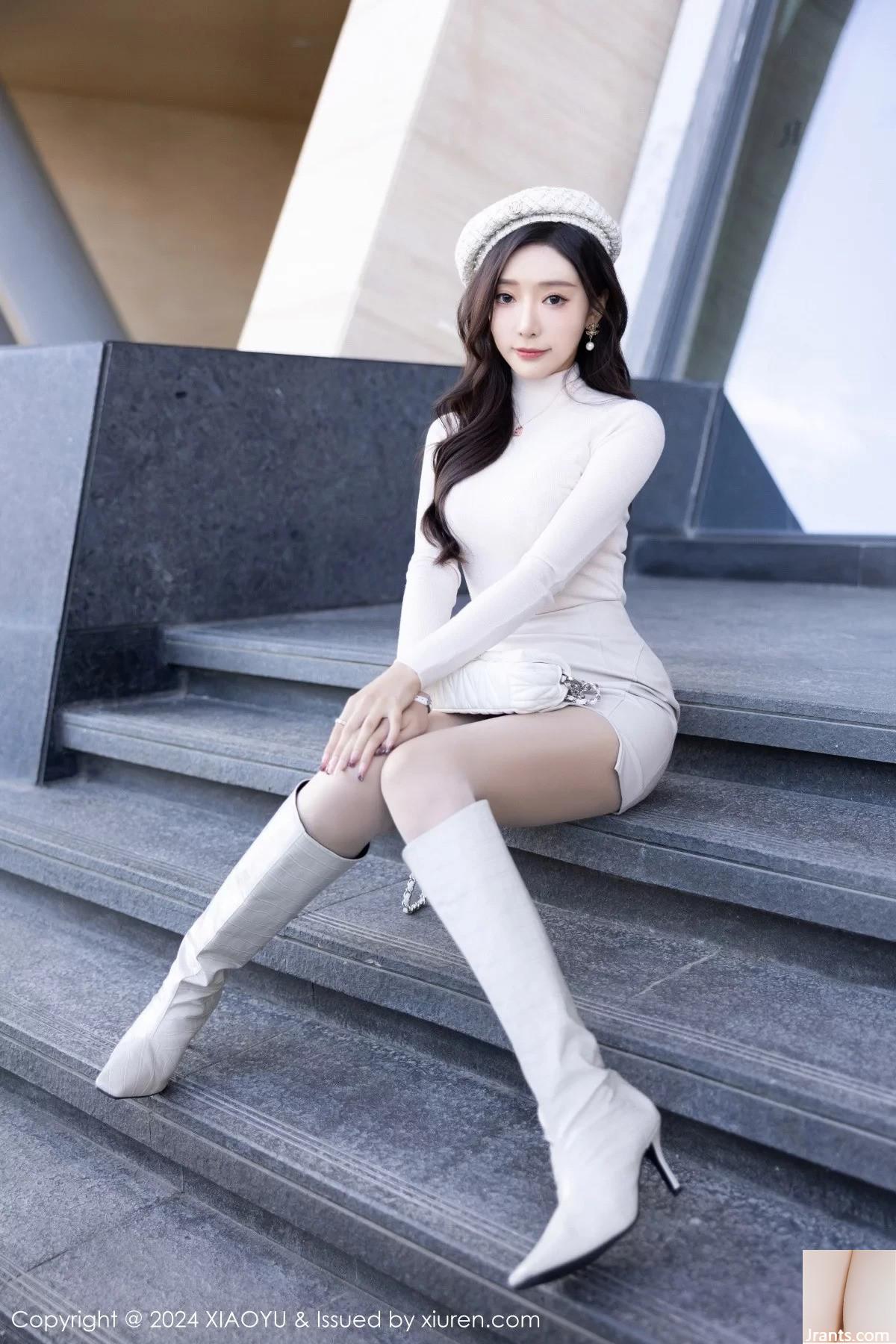 XiaoYu) Vol.1194 Nữ thần Wang Shengyao yanni váy trắng gợi cảm để lộ nội y màu hồng với ảnh da thịt siêu mỏng quyến rũ (78P) - Ảnh 9