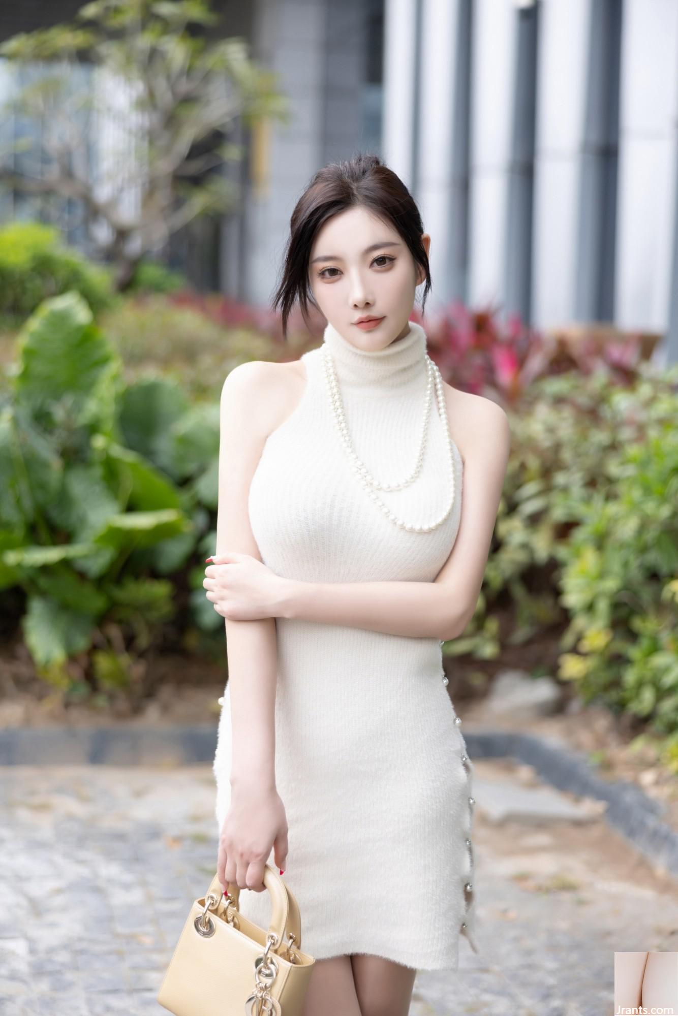 Yang Chenchen-Bộ đồ liền thân ngắn ngoài vai (102p) - Ảnh 8