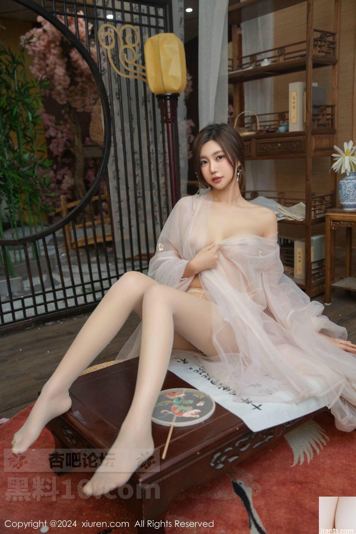 Phòng riêng của nữ thần Qili Jiaula Bộ trang phục bằng vải tuyn theo phong cách cổ xưa gợi cảm, nhẹ nhàng và trong suốt khoe vóc dáng duyên dáng và bức ảnh quyến rũ oi bức (35P) - Ảnh 28