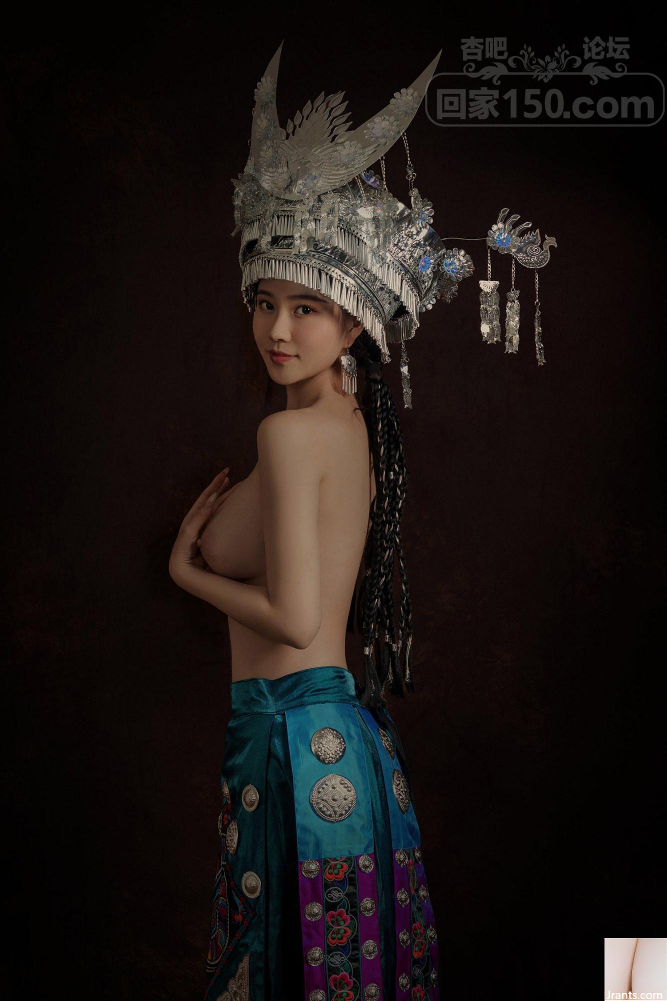 Hình ảnh các cô gái trẻ người Miêu mặc trang phục dân tộc thiểu số khoe bộ ngực săn chắc, trắng như tuyết vô cùng gợi cảm (9P) - Ảnh 2