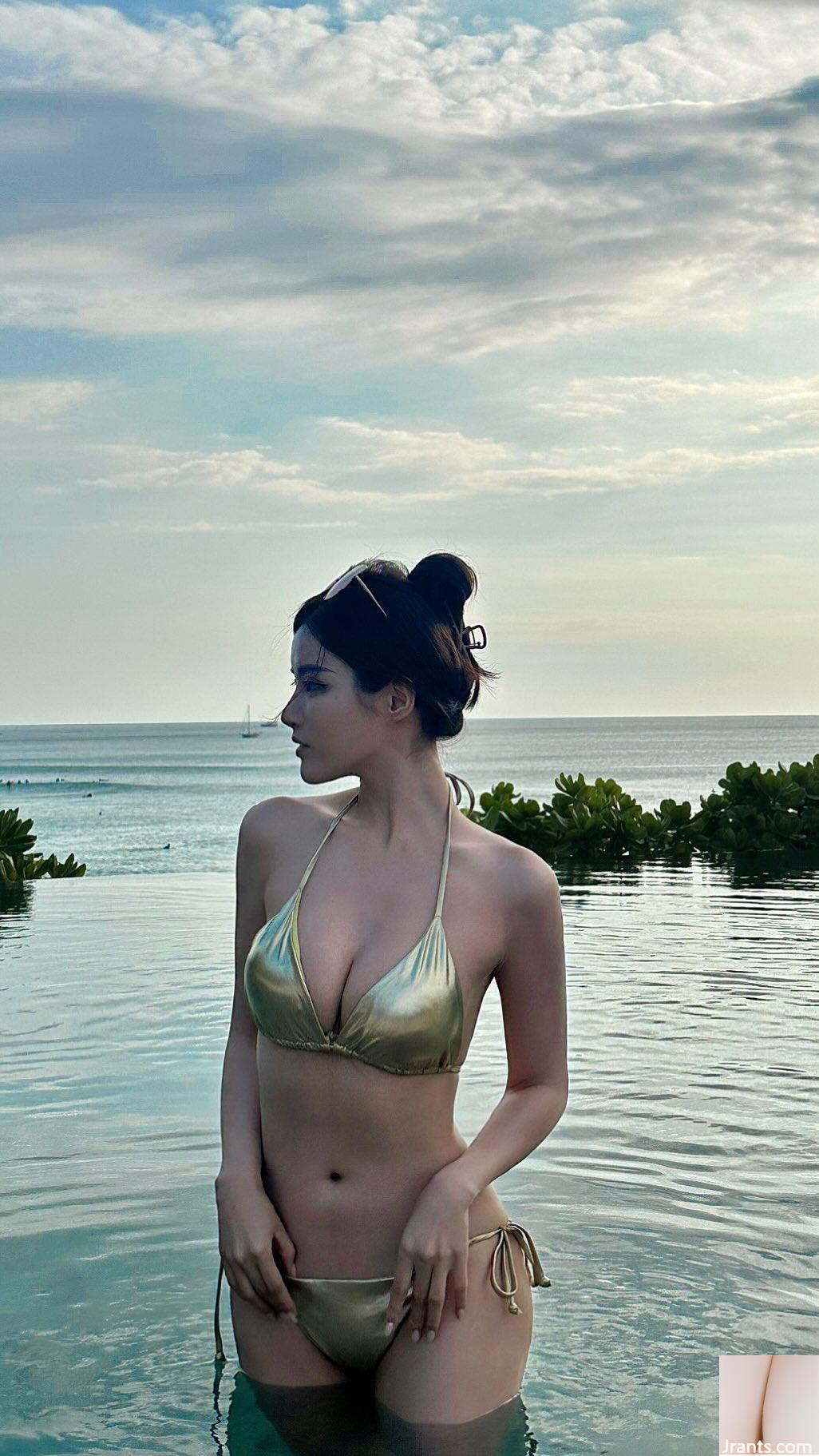 Lượng sữa đầy đặn của rãnh sâu như tuyết “Huang Zingting Viv” hoàn toàn phù hợp với vóc dáng trắng nõn và dịu dàng (14P) - Ảnh 14