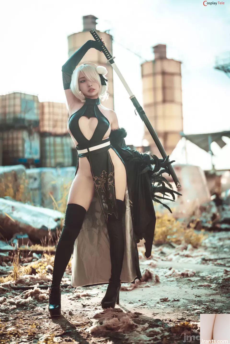 Momo Momo cosplay 2B (39P) - Ảnh 5
