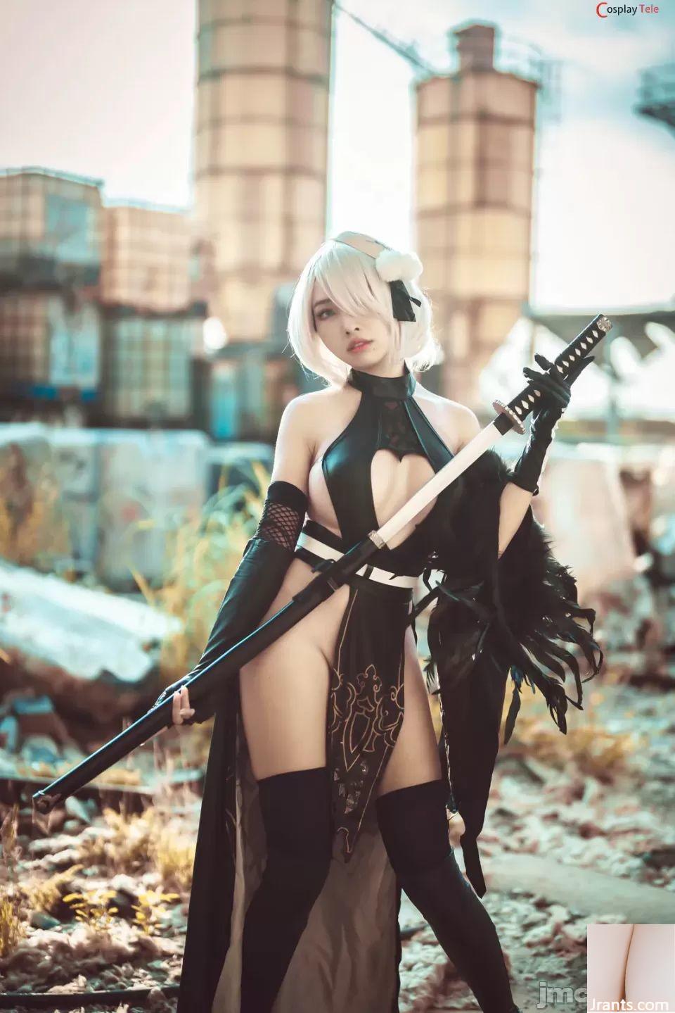 Momo Momo cosplay 2B (39P) - Ảnh 7