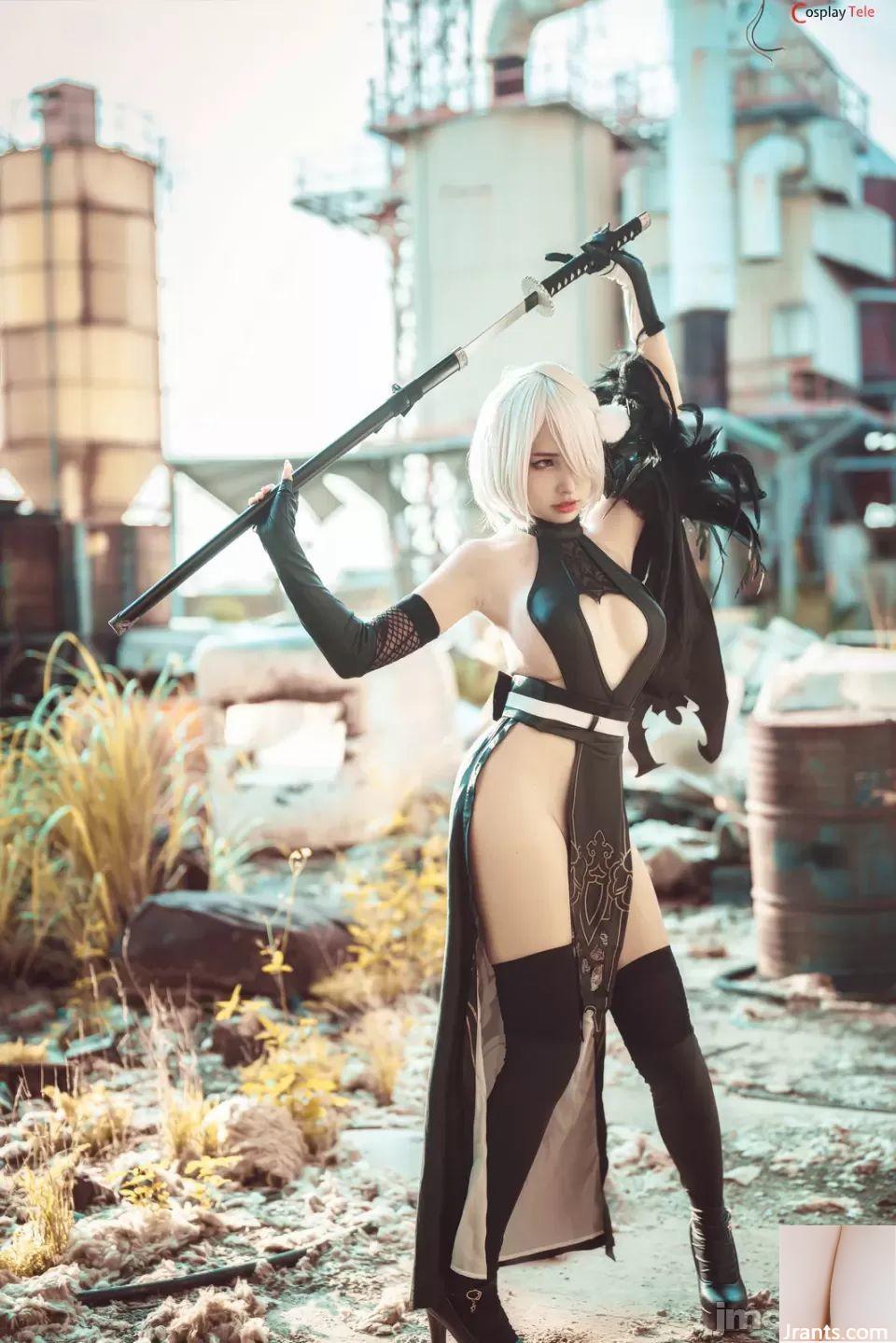 Momo Momo cosplay 2B (39P) - Ảnh 8