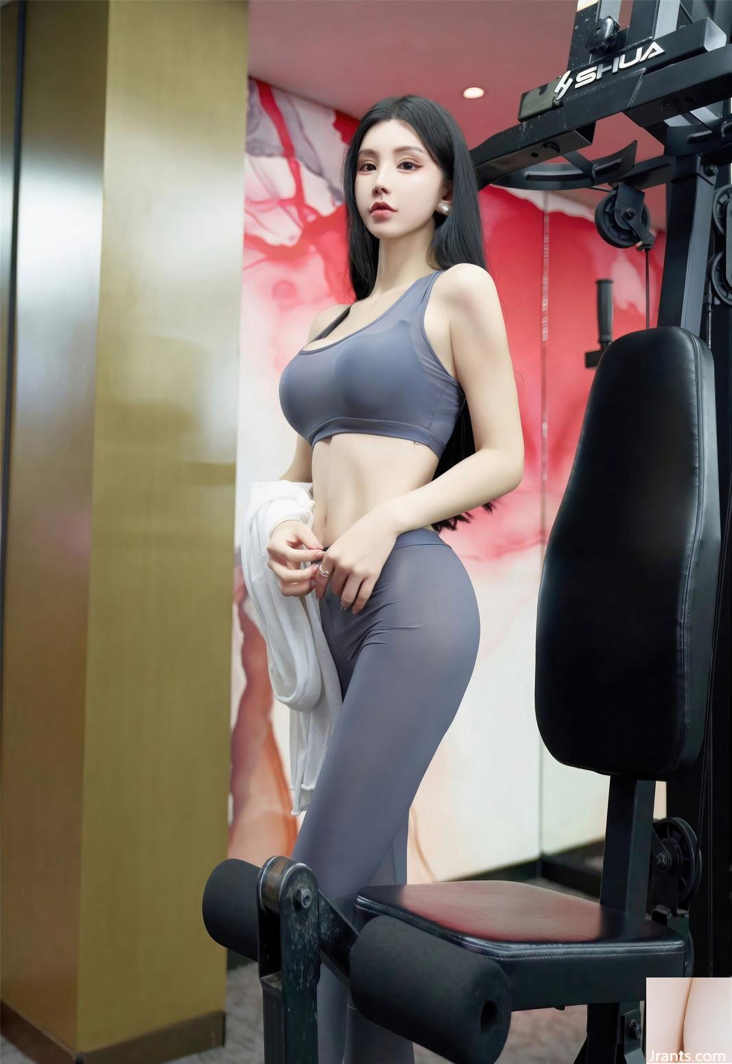 Vòng 3 đẹp đỉnh cao, quần thể hình bó sát, dáng người gợi cảm, bộ đồ tập gym (15P) - Ảnh 4