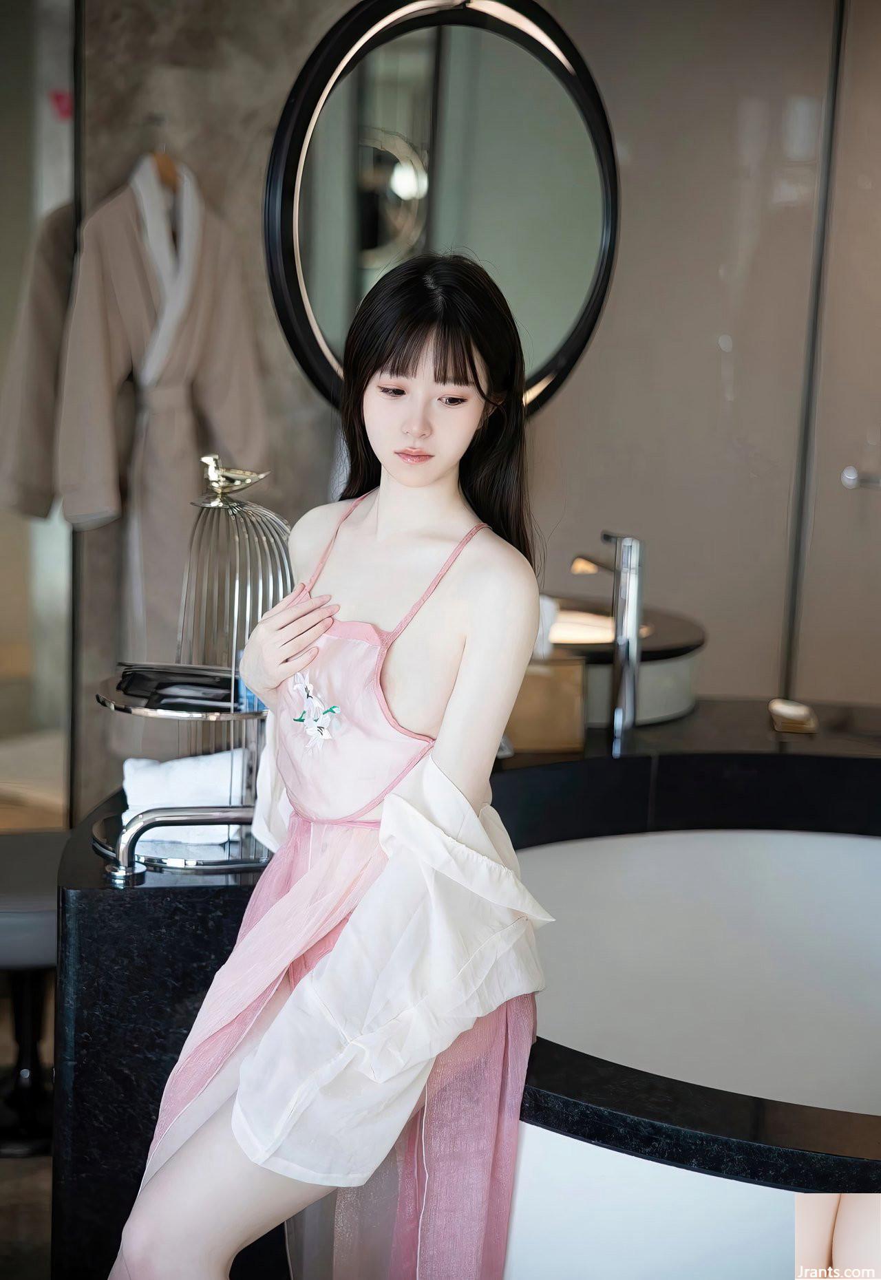 Phần bụng gợi cảm của Lin Youyou, làn da trắng nõn nà, cặp mông đẹp, bộ đồ làm đẹp (15P) - Ảnh 11