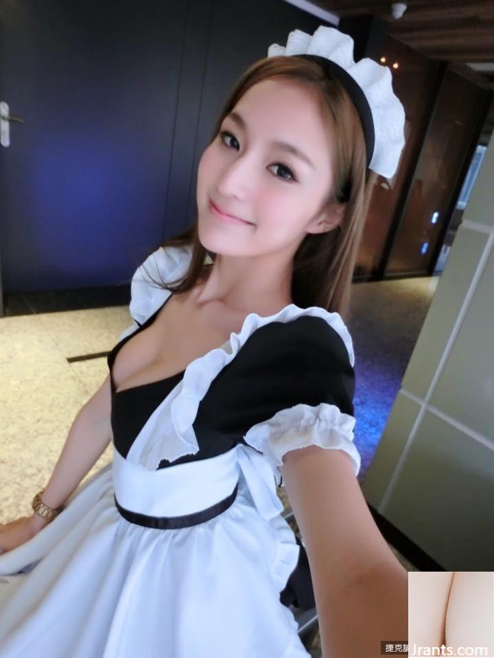 Hot girl cúp C D”~Lin Peipei~Bộ đồ ngủ cắt sâu gợi cảm và selfie trên giường với dáng chuẩn khiến người ta chảy nước dãi mũi (37P) - Ảnh 4