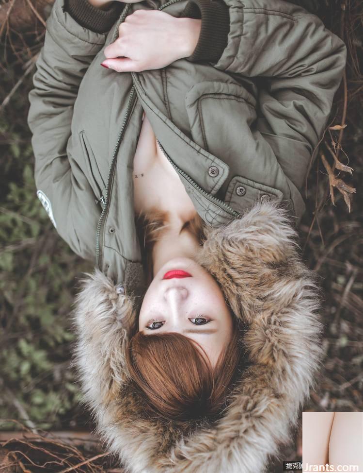 Bạn vẫn có thể có bộ ngực lớn trong tuyết! Cô gái áo khoác siêu hung dữ thả ngực (27P) - Ảnh 12