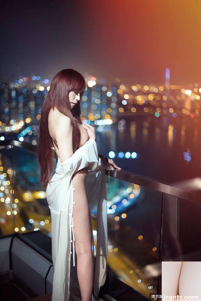 Hot E-cup Madou Lena Yu studio sexy chụp ảnh với thong + hầu gái ngực lớn (28P) - Ảnh 11