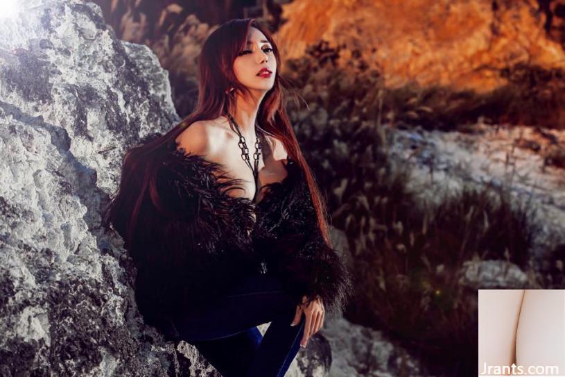 Hot E-cup Madou Lena Yu studio sexy chụp ảnh với thong + hầu gái ngực lớn (28P) - Ảnh 4