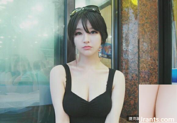 Mỏ neo E-cup với dáng người siêu đẹp ~ BJ Jialin (Hyunseo)~ Chúc mọi người năm mới vui vẻ trong bộ váy bó sát màu đỏ (56P) - Ảnh 23