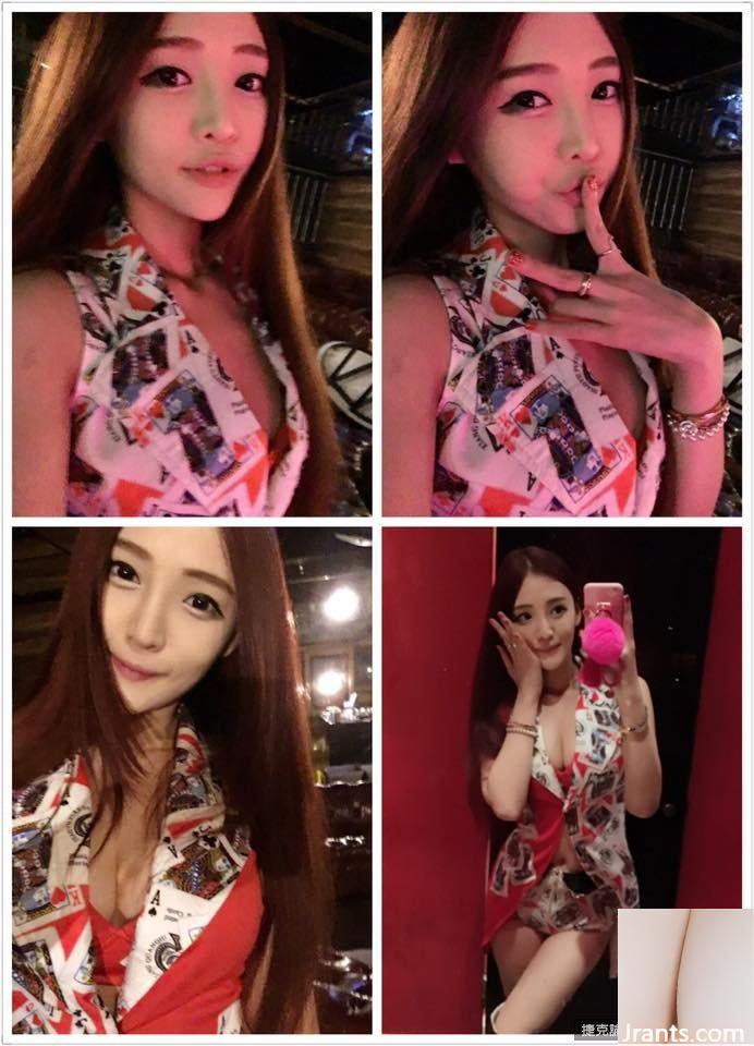 Cô gái gợi cảm với cúp D và đôi mắt điện ~Sanny Wang ~ chụp ảnh tự sướng trong hộp đêm mặc áo khoác và bạn có thể nhìn thấy một con mương sâu ở giữa (26P) - Ảnh 23