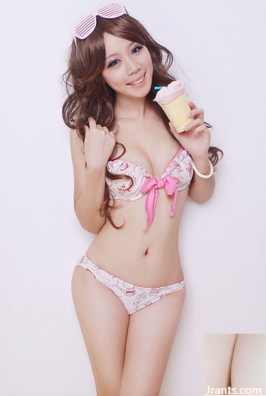 Zhao Jingna (Pink Leopard Barbie) trình diễn áo tắm Nhật Bản (32P) - Ảnh 13