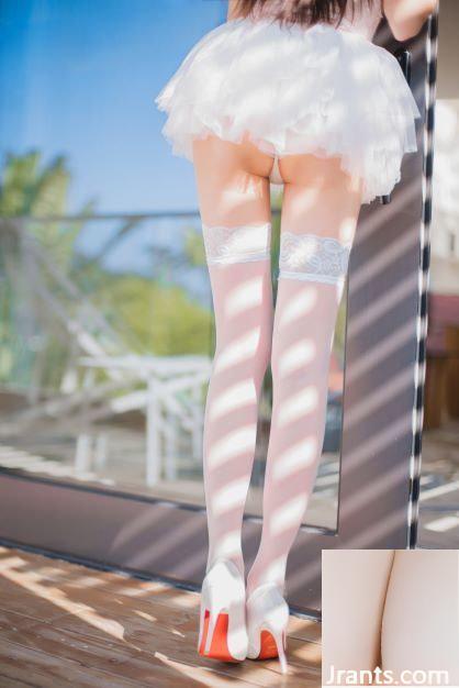 (Người mẫu Trung Quốc) Vanilla Meow Lulu-Yangzhi Ganlu “Váy voan trắng” (48P) - Ảnh 5