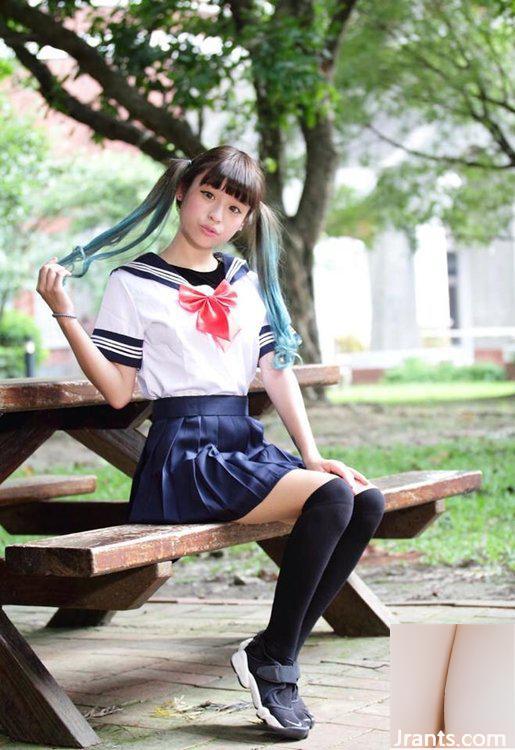 Lớp yoga bikini trong khu rừng tươi tốt, cô nàng ngư dân nhỏ gợi cảm Cinderellax Gao Zini (25P) - Ảnh 14