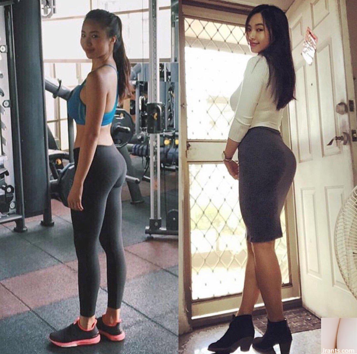 Cô gái siêu gợi cảm 34D với cặp mông săn chắc ~ Cai Yunjie ~ Kết quả tập thể dục tự thân và cặp mông đẹp khiến người ta chết lặng - Ảnh 5