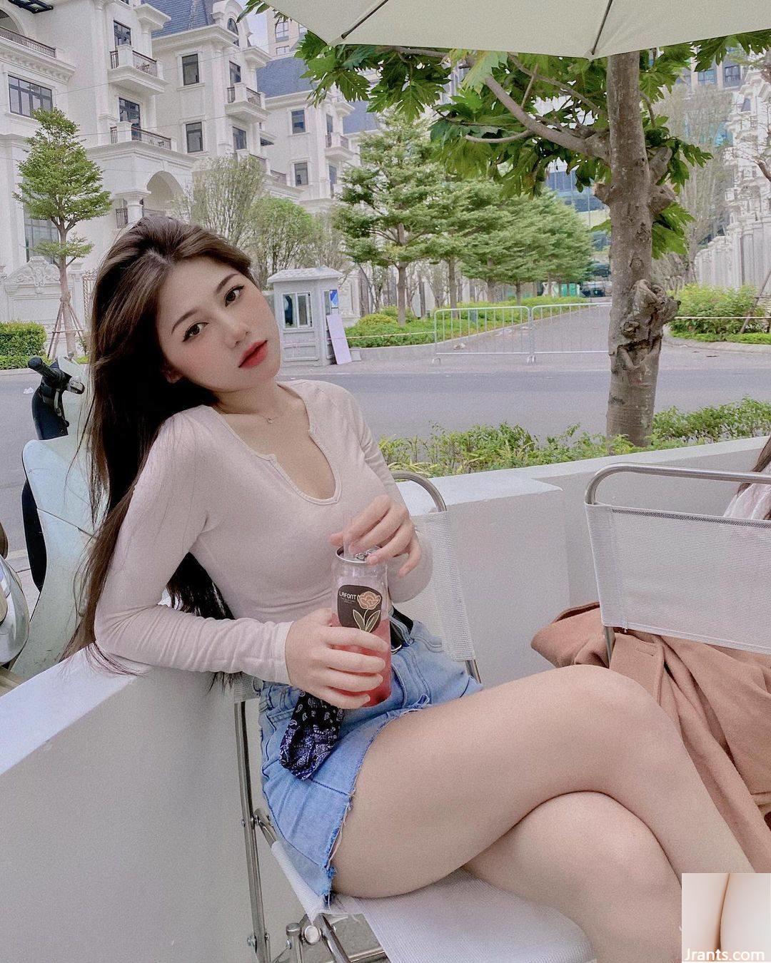 Cô gái cao ráo xinh đẹp với những đường cong cắt thấp hoàn hảo - Ảnh 14