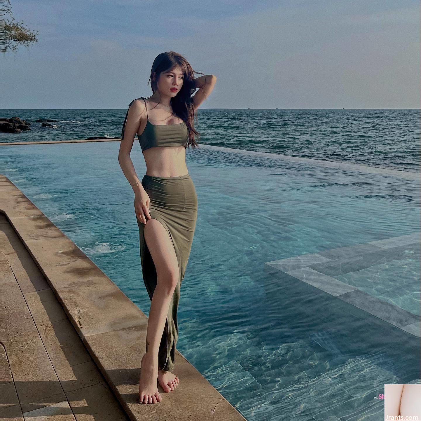 Cô gái cao ráo xinh đẹp với những đường cong cắt thấp hoàn hảo - Ảnh 5