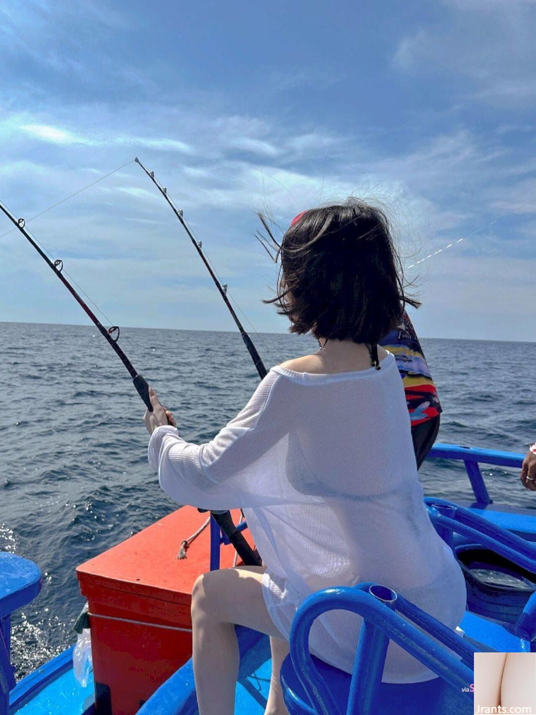 Gái xinh lần đầu đi câu cá - Ảnh 4