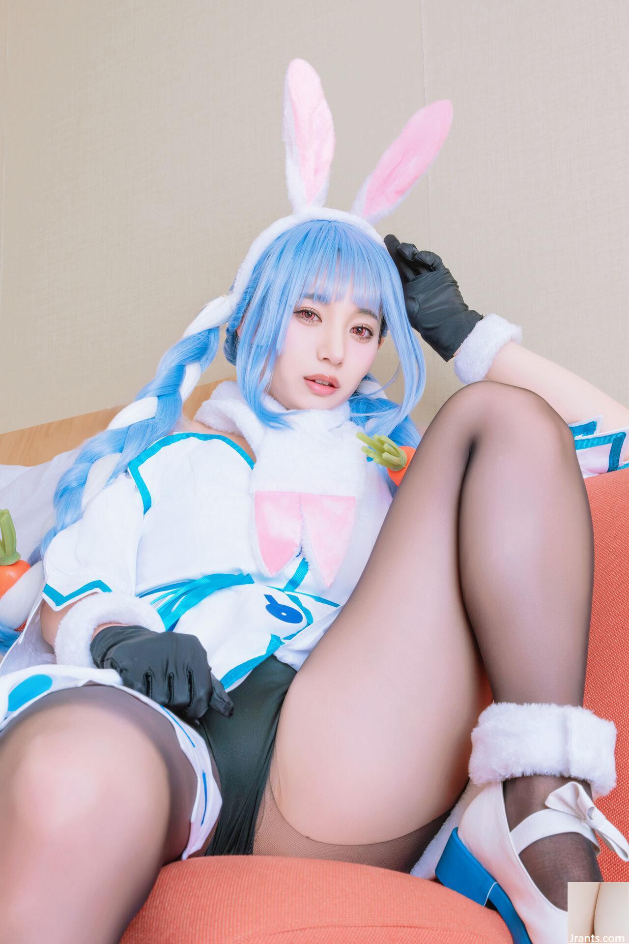 Thỏ siêu dễ thương đẳng cấp thần tượng Một cô gái xinh đẹp tên Pekora có làn da bè và chiếc nhẫn tử thần mù quáng! ! tinh dịch - Ảnh 37