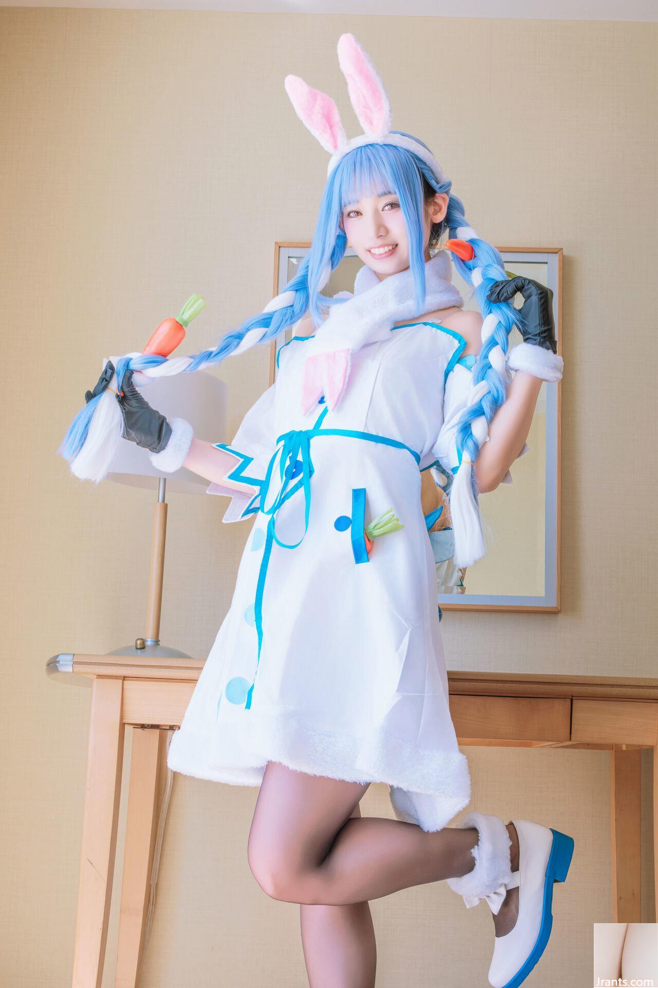 Thỏ siêu dễ thương đẳng cấp thần tượng Một cô gái xinh đẹp tên Pekora có làn da bè và chiếc nhẫn tử thần mù quáng! ! tinh dịch - Ảnh 9