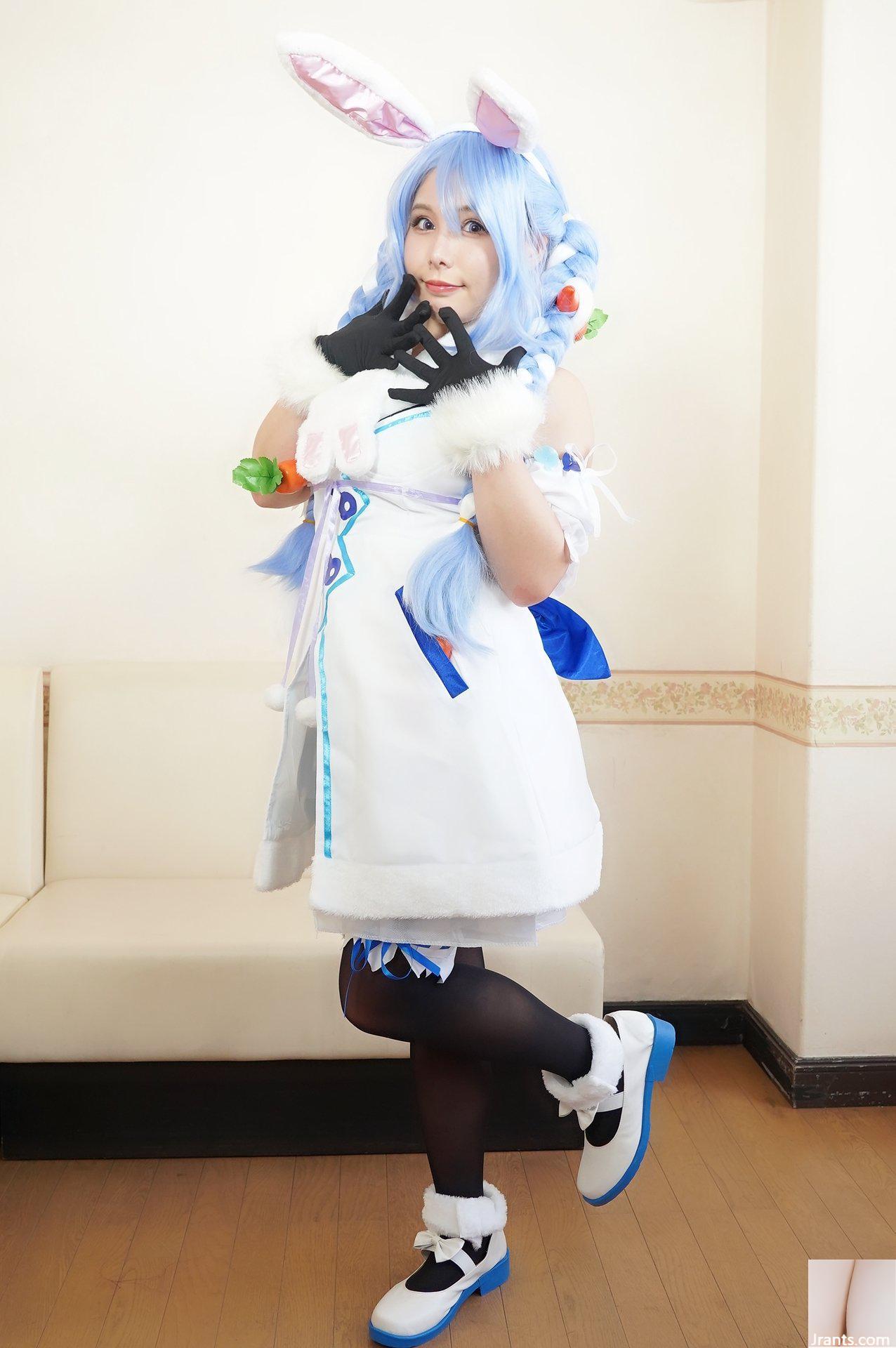 Double Big Breasts Nuruteka Oil Covered Harem 3P Sex (Ho〇 Live Hojo Marin & Usada Pekora) - Ảnh 13