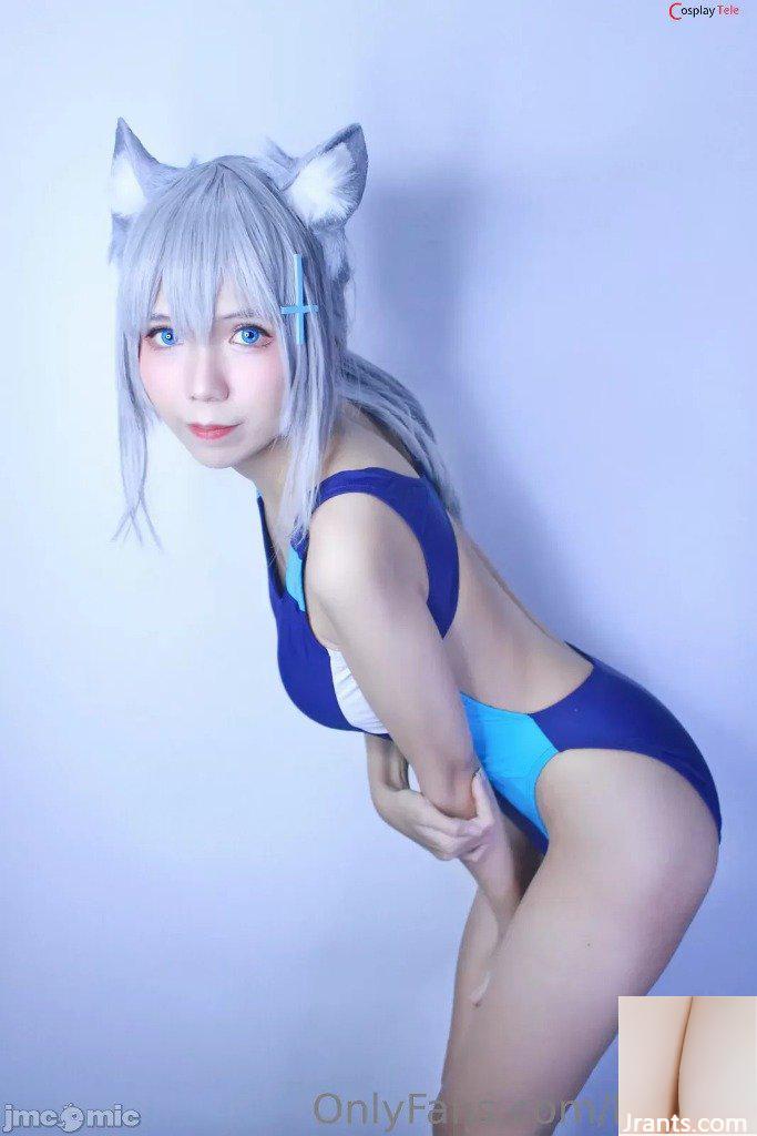 lMusicl cosplay Sunaookami Shiroko – Lưu trữ màu xanh (40P) - Ảnh 10