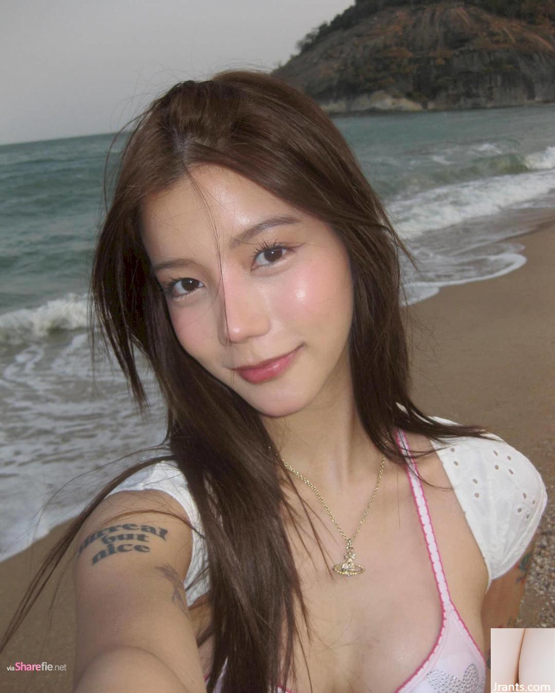 Cô gái xinh đẹp với mái tóc dài trên bãi biển - Ảnh 2