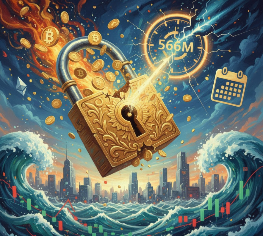 Việc mở khóa 566 triệu đô la token trong tuần có thể khiến thị trường biến động