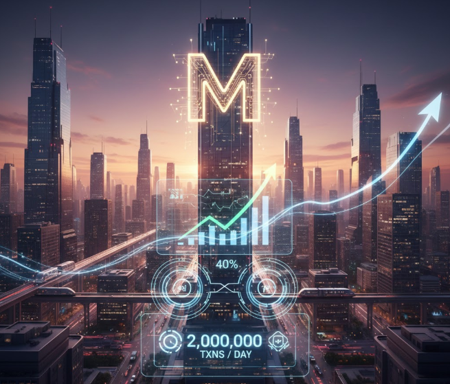 Monad (MON) tăng 40% khi chạm mốc 2 triệu giao dịch mỗi ngày