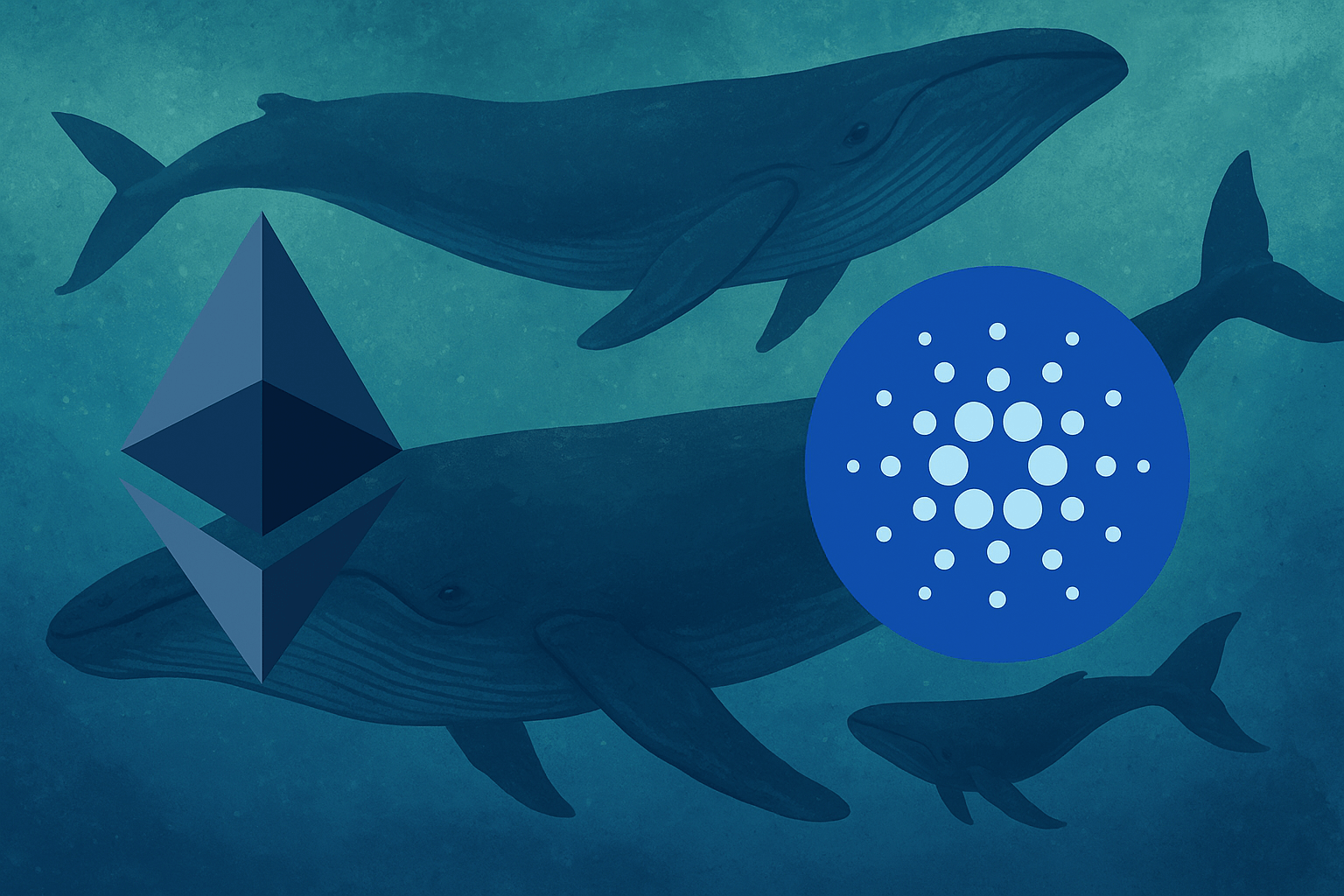 Cá mập đang tăng mạnh vị thế Long với ETH và ADA