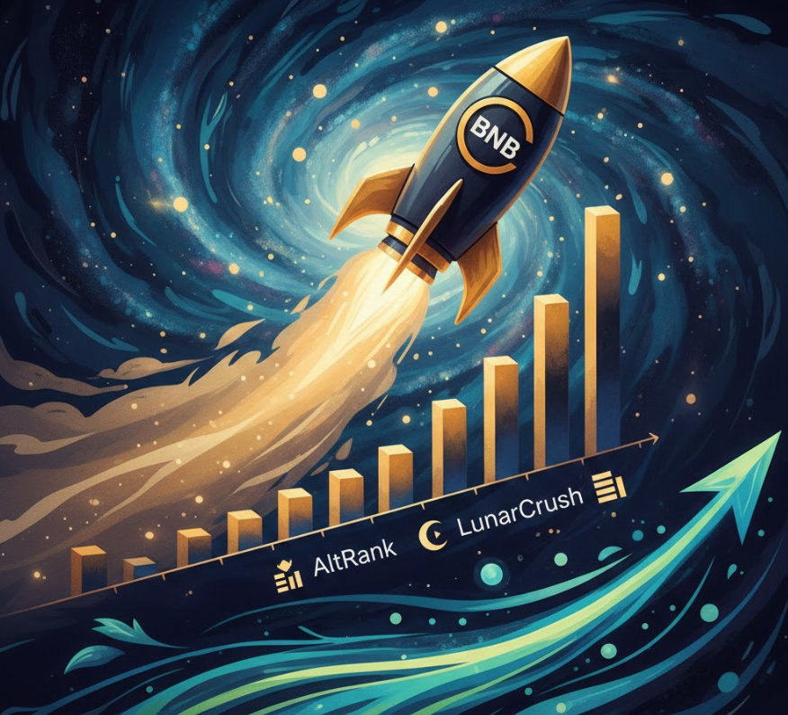 BNB đứng đầu bảng xếp hạng AltRank của LunarCrush khi bắt đầu phục hồi