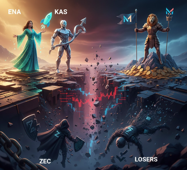 Thị trường tiền điện tử tuần qua: Những kẻ thắng – kẻ thua nổi bật với ENA, KAS, M và ZEC