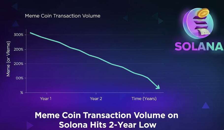 Khối lượng giao dịch Meme Coin trên Solana giảm xuống mức thấp nhất trong 2 năm