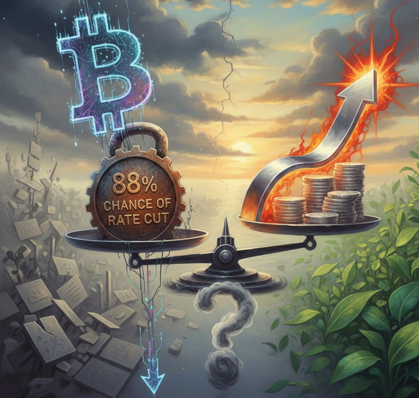 88% khả năng lãi suất sẽ giảm: Tại sao Bitcoin lại giảm trong khi giá bạc lại tăng mạnh?