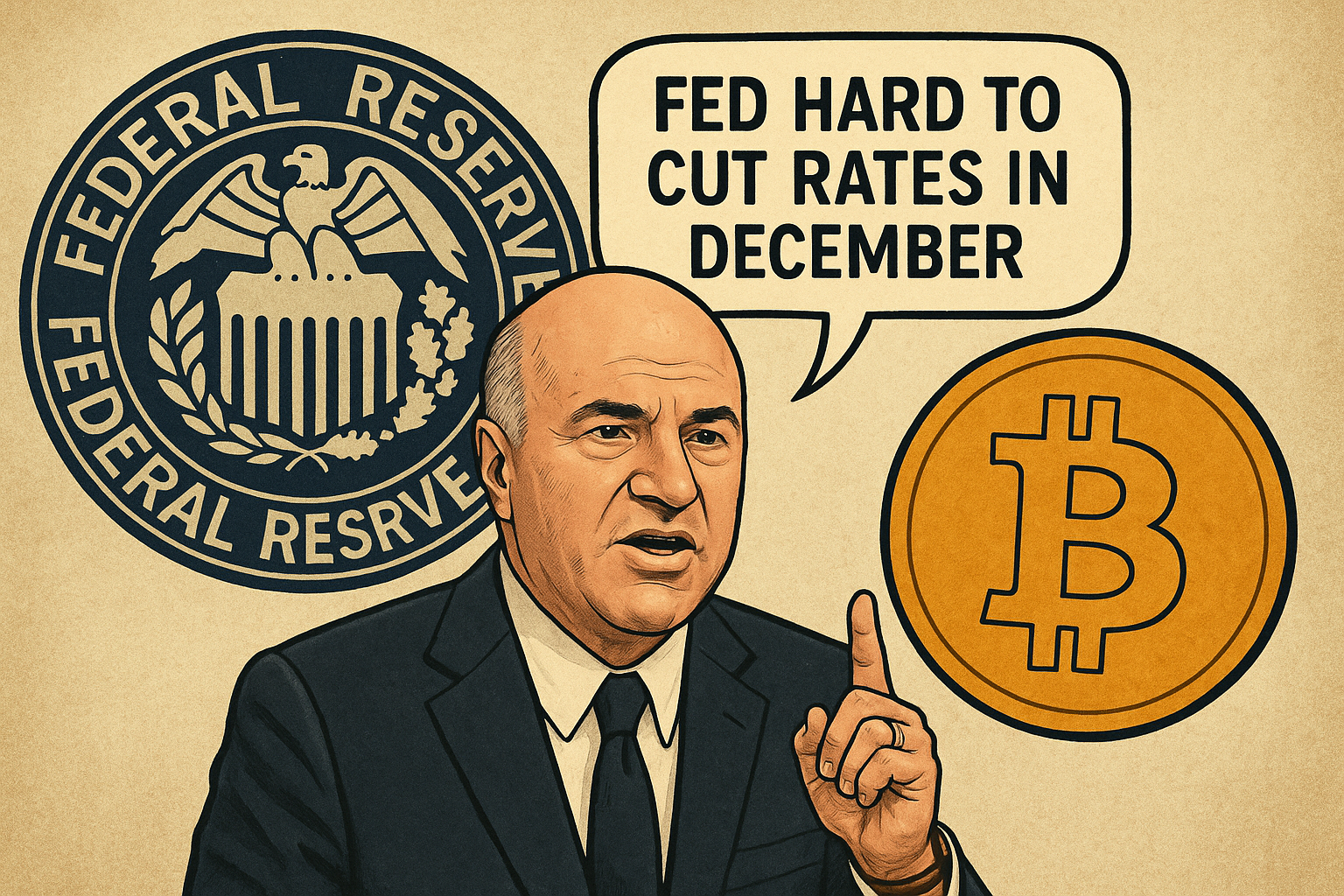 Kevin O’Leary: Fed khó có thể cắt giảm lãi suất vào tháng 12 nhưng Bitcoin sẽ ổn