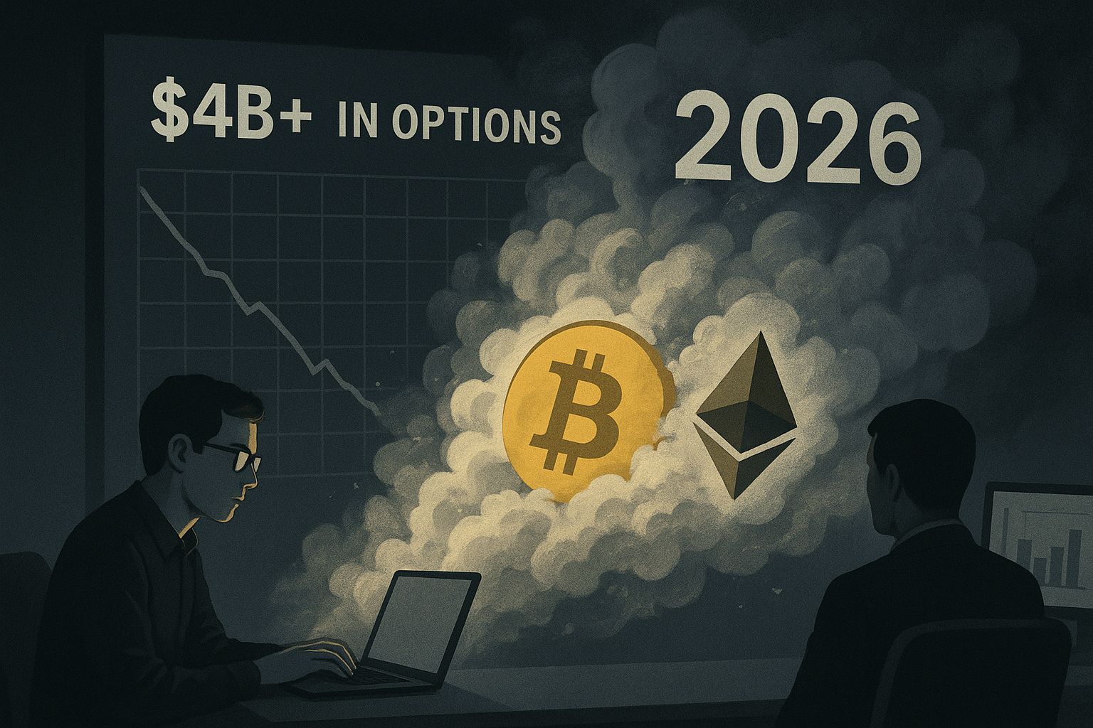 Hơn 4 tỷ đô la quyền chọn BTC và ETH biến mất khi các trader lặng lẽ đặt cược vào sự trở lại vào năm 2026