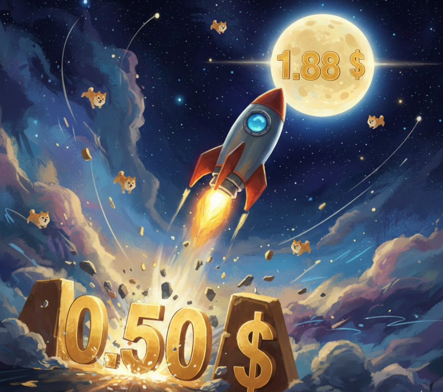 Giá DOGE phải vượt qua mức 0,50 đô la để đạt 1,88 đô la