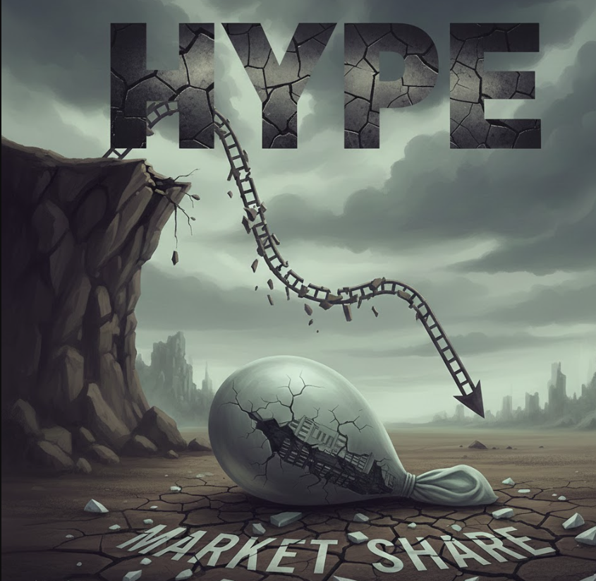 Giá HYPE chạm mức thấp nhất trong 7 tháng khi thị phần sụt giảm