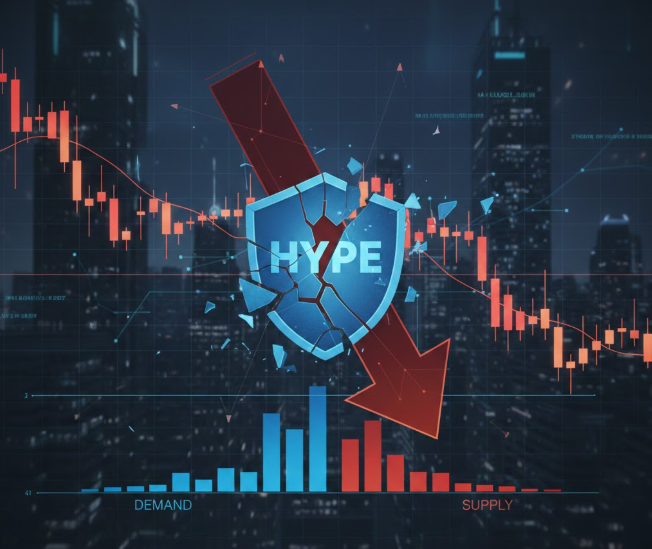 Hyperliquid (HYPE) đối mặt nguy cơ giảm mạnh khi lực cầu suy yếu