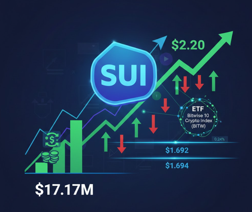 Hơn 17,17 triệu USD rút khỏi sàn và bổ sung vào quỹ ETF Bitwise 10 Crypto Index đang giúp SUI hồi sinh trở lại
