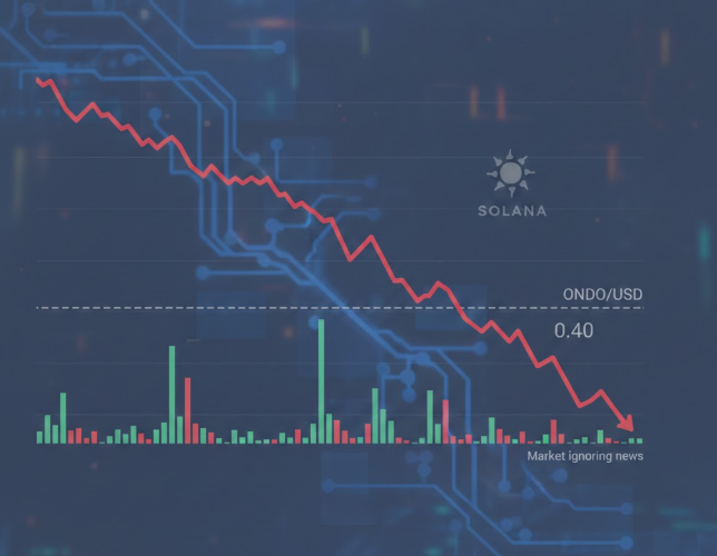 ONDO trượt xuống dưới mốc 0,40 USD, thị trường phớt lờ thông tin tích hợp Solana
