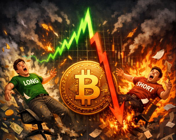 Bitcoin tăng rồi giảm khiến cả bên long và short bị thanh lý, chuyện gì vừa xảy ra vậy?