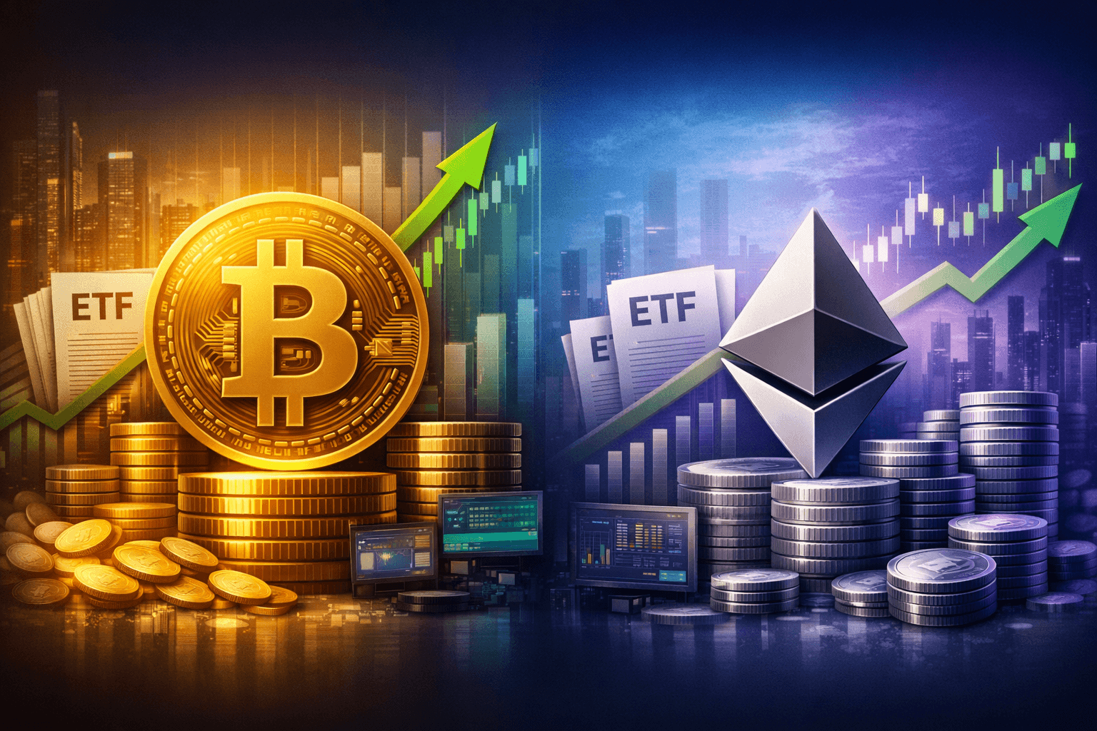 ETF cho thấy Bitcoin vẫn áp đảo năm 2025, Ethereum tăng dần thị phần